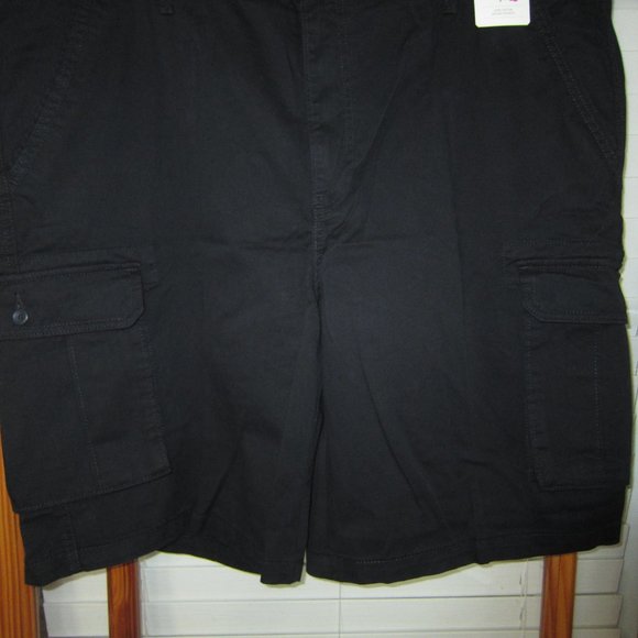 Signature by Levi's Cargo 10" Shorts Men's 44 NEW Black 100% Cotton - Picture 5 of 6